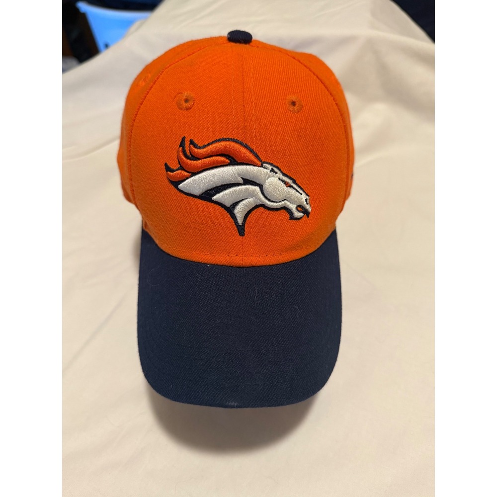 New Era Denver Broncos Youth Hat Orange Navy Blue NFL Baseball Cap Adjustable